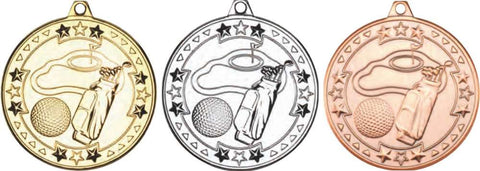 Golf Medal & Ribbon 50mm (M76)
