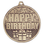 Cascade Happy Birthday Iron Medal Antique Gold MM19036