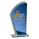 Hawk Glass Award Blue & Silver -  CR25305