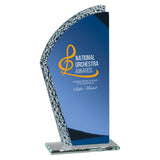 Hawk Glass Award Blue & Silver -  CR25305