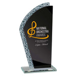 Hawk Glass Award Black & Silver - Black|Silver - CR25306