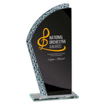 Hawk Glass Award Black & Silver -  CR25306