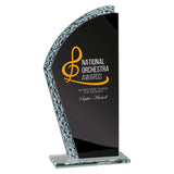 Hawk Glass Award Black & Silver - Black|Silver - CR25306