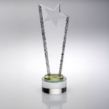 CLEAR FROSTED STAR COLUMN WITH YELLOW COLLAR  - JB5050