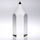 CLEAR GLASS CHUNKY PENCIL AWARD  - JB90