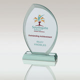 JADE GLASS PLAQUE WITH FROSTED EDGES (15mm THICK)  - JBG1080