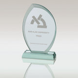 JADE GLASS PLAQUE WITH FROSTED EDGES (15mm THICK)  - JBG1080