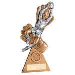 BRZ/PEW/GOLD MALE GOALKEEPER ON GLOVES FOOTBALL | JR1-RF310