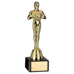 GOLD PLASTIC 'ACHIEVEMENT' FIGURE ON BLACK MARBLE | JR19-TYF508