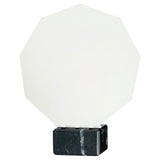 WHITE SUBLIMATION PLAQUE ON BLACK MARBLE BASE  - JR25-SUB09