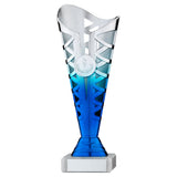 SILVER/BLUE PLASTIC TITAN CUP ASSEMBLED ON MARBLE   - JR34-TYC35