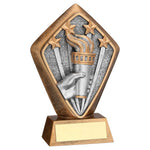 BRZ/GOLD DIAMOND HOLDER WITH 'VICTORY TORCH' DISC WITH PLATE | JR9-RF01405