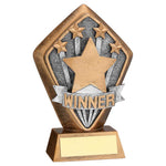 BRZ/GOLD DIAMOND HOLDER WITH 'WINNER' DISC WITH PLATE | JR9-RF01405