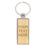 Echo Rectangle Bamboo Keyring -  KW25411