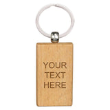 Echo Rectangle Beechwood Keyring -  KW25414