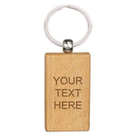 Echo Rectangle Beechwood Keyring -  KW25414