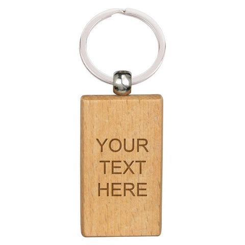 Echo Rectangle Beechwood Keyring -  KW25414