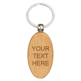 Echo Oval Beechwood Keyring -  KW25415