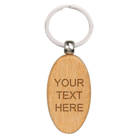 Echo Oval Beechwood Keyring -  KW25415