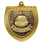 Cobra Football Most Improved Shield - Gold - MM25107