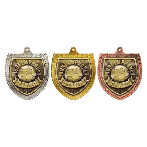 Cobra Football Most Improved Shield - Gold - MM25107