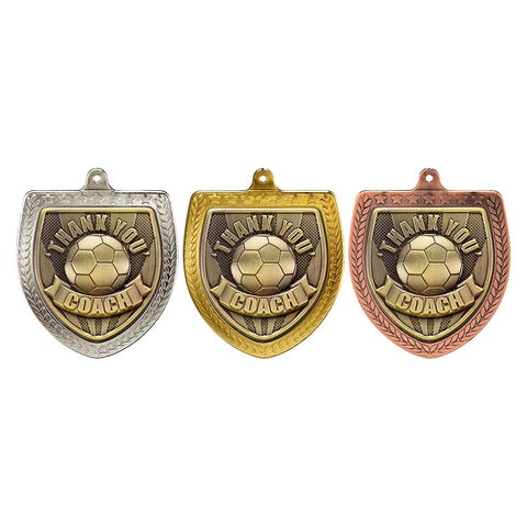 Cobra Football Thank you Coach Shield - Gold - MM25112