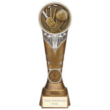 Ikon Tower Cricket Award Antique Silver & Gold  - PA24159