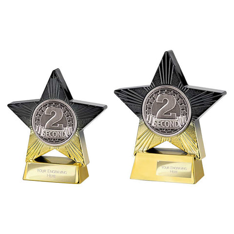 Superstar 2nd Place Award - Black|Gold - PA25161
