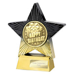 Superstar Happy Birthday Award - Black|Gold - PA25165