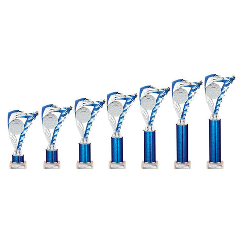 Frenzy Multisport Tube Trophy Silver & B - Blue|Silver - TR24517A