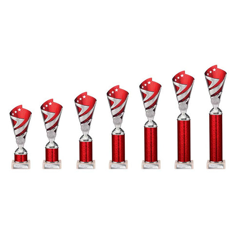 Hurricane Multisport Plastic Tube Cup - Red|Silver - TR24540A