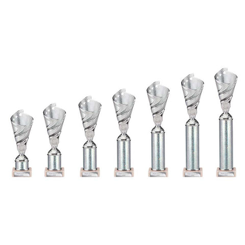 Hurricane Multisport Plastic Tube Cup - Silver - TR24541A