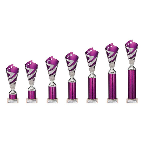 Hurricane Multisport Plastic Tube Cup - Purple|Silver - TR24542A