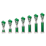 Hurricane Multisport Plastic Tube Cup - Green|Silver - TR24544A