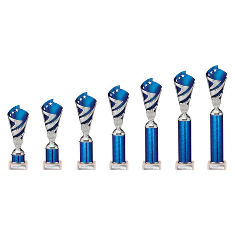Hurricane Multisport Plastic Tube Cup - Blue|Silver - TR24545A