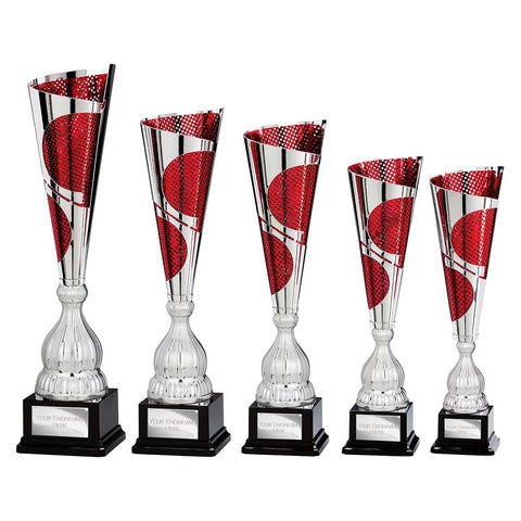 Quest Laser Cut Cup Silver & Red -  TR25604