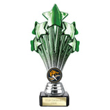 5 Star Trophy Green and Silver - TR26544