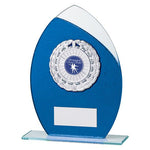 Draco Glitter Glass Award Blue CR19621