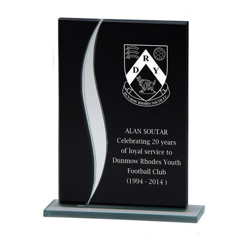 Spirit Mirror Glass Award Black & Silver CR4014