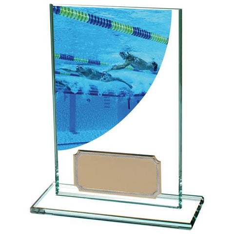 Colour Curve Swimming Jade Glass Award CR4828A