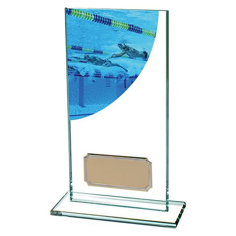 Colour Curve Swimming Jade Glass Award CR4828A