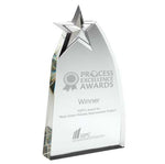 Glass Award with Metal Star JB1500