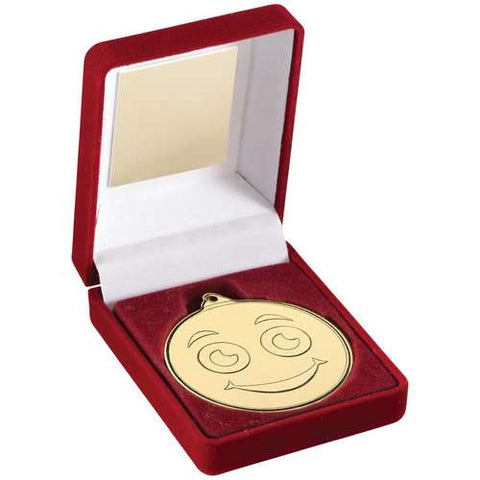 Medal Box & Smiley Face School Trophy (TY70)