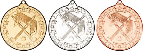 Hockey Medal & Ribbon 50mm (M90)