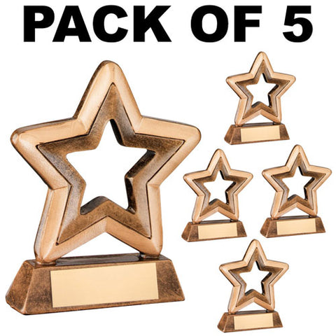 5 PACK of Generic Mini Star Trophy RF415