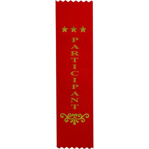 Recognition Participant Ribbon Rosette Red 200 xRO816
