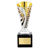 Defender Football Trophy Cup Silver & Gold TR19565