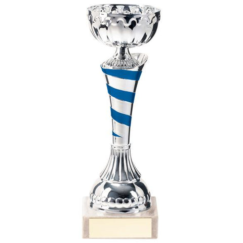 Eternity Cup Silver & Blue 190mm
