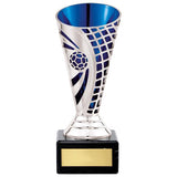 Defender Football Trophy Cup Silver & Blue TR20510