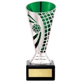 Defender Football Trophy Cup Silver & Green TR20511